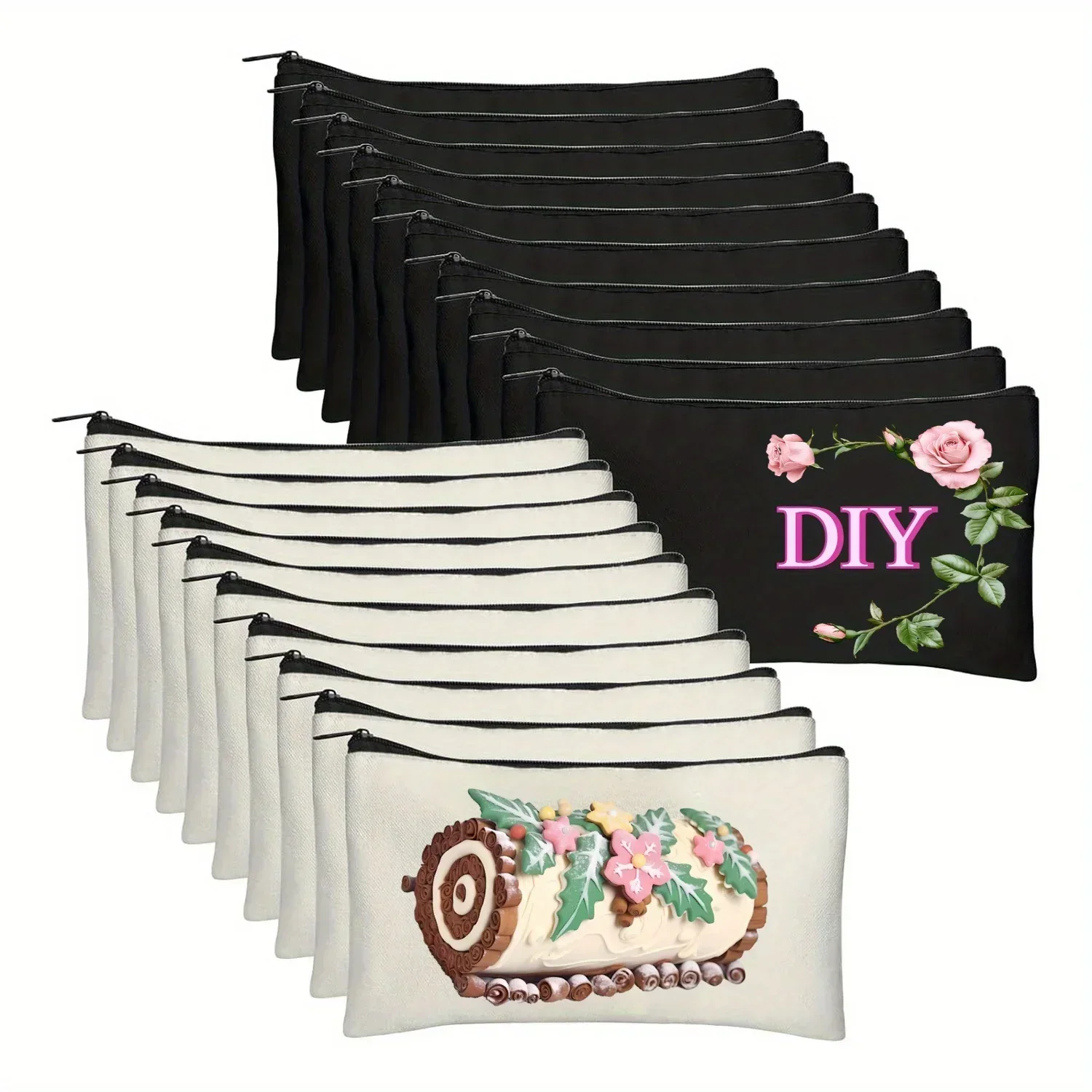 Tote Bag Sublimation - 20 bolsas de maquillaje en blanco
