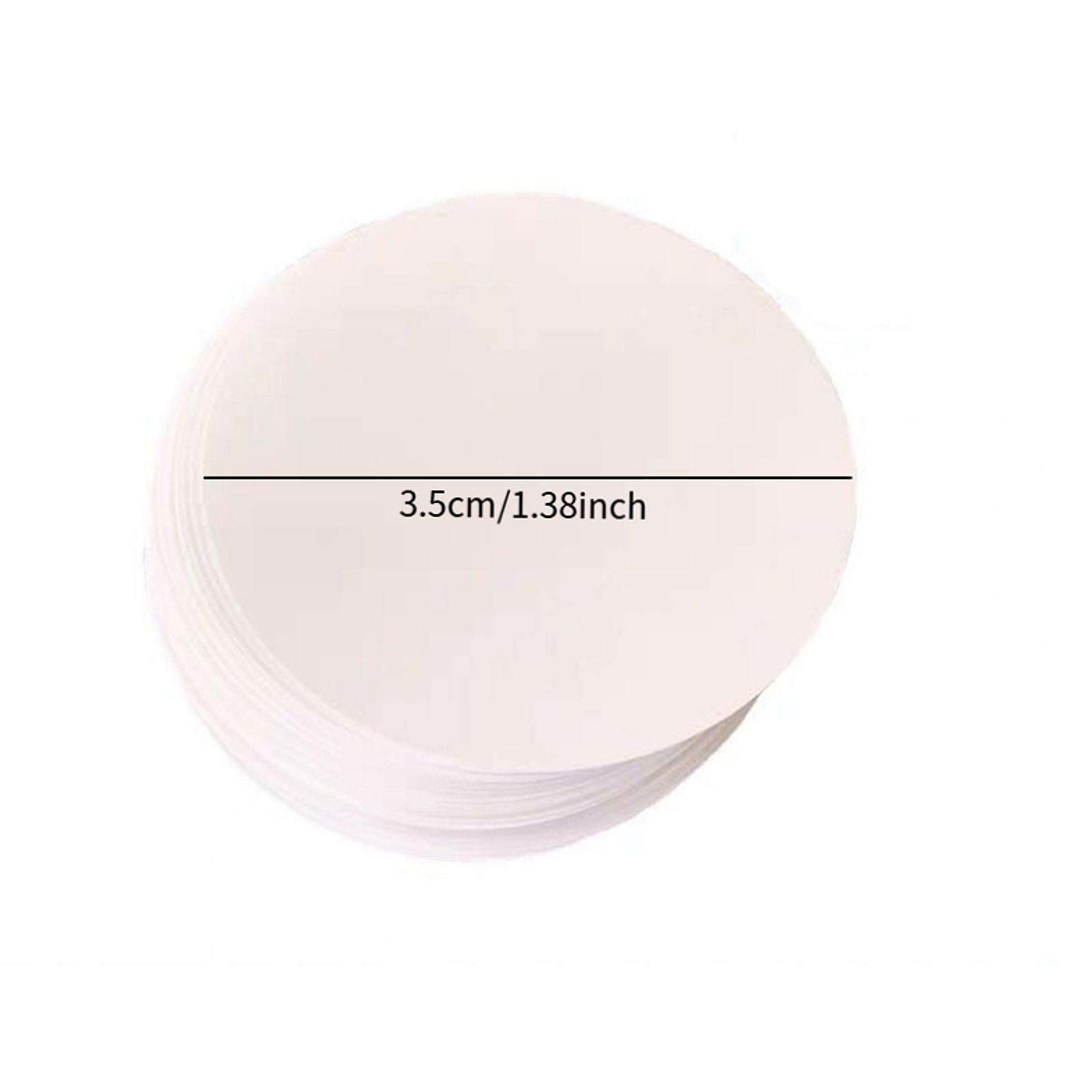 Button Badge Blank - 100x Botones de Papel en Blanco