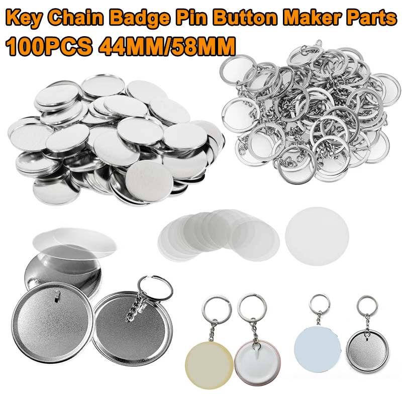 Button Badge Blank - 100 Uds 44MM 58MM llavero de