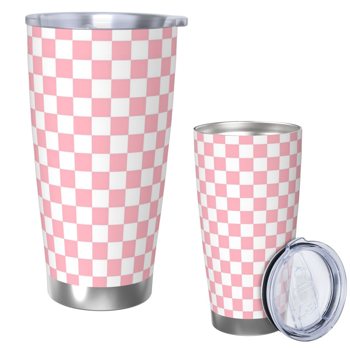 Tumbler 20Oz White - Vaso de acero inoxidable con diseño