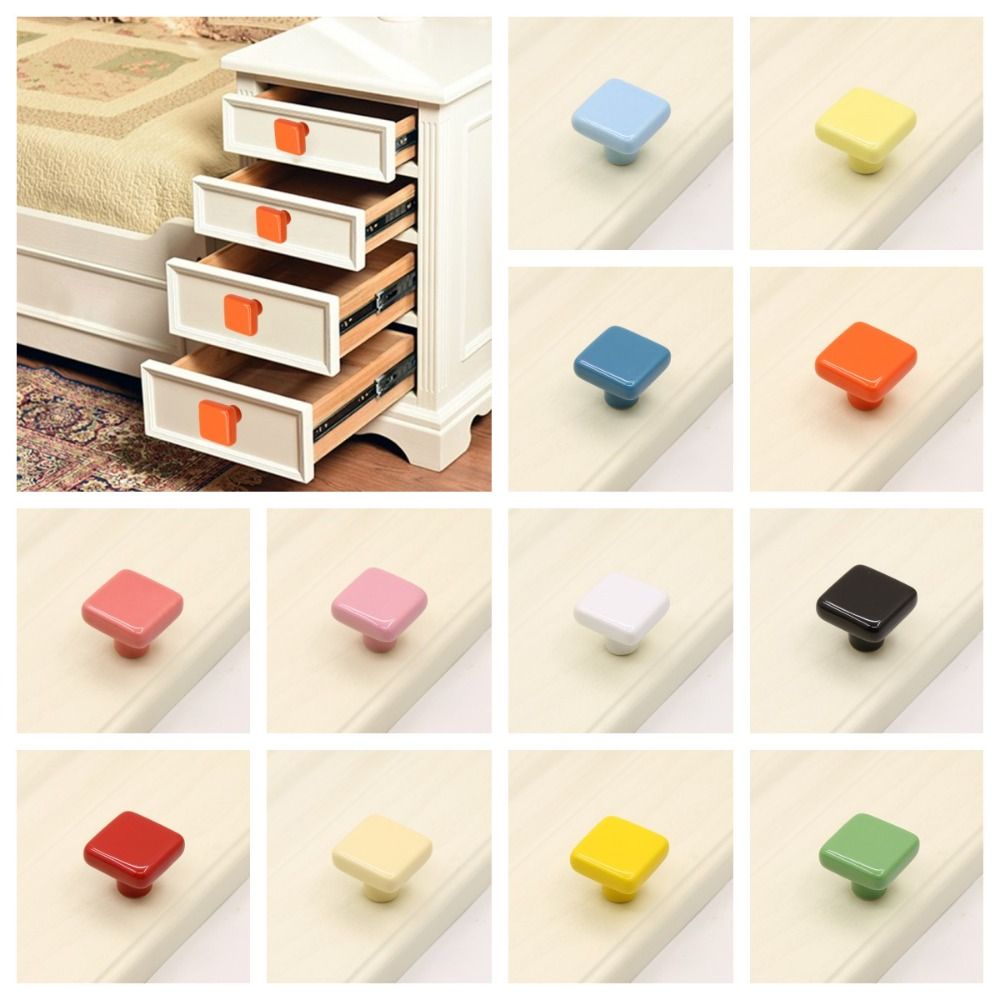 Ceramic Tile Blank - Simplicidad, perilla de cerámica de colores