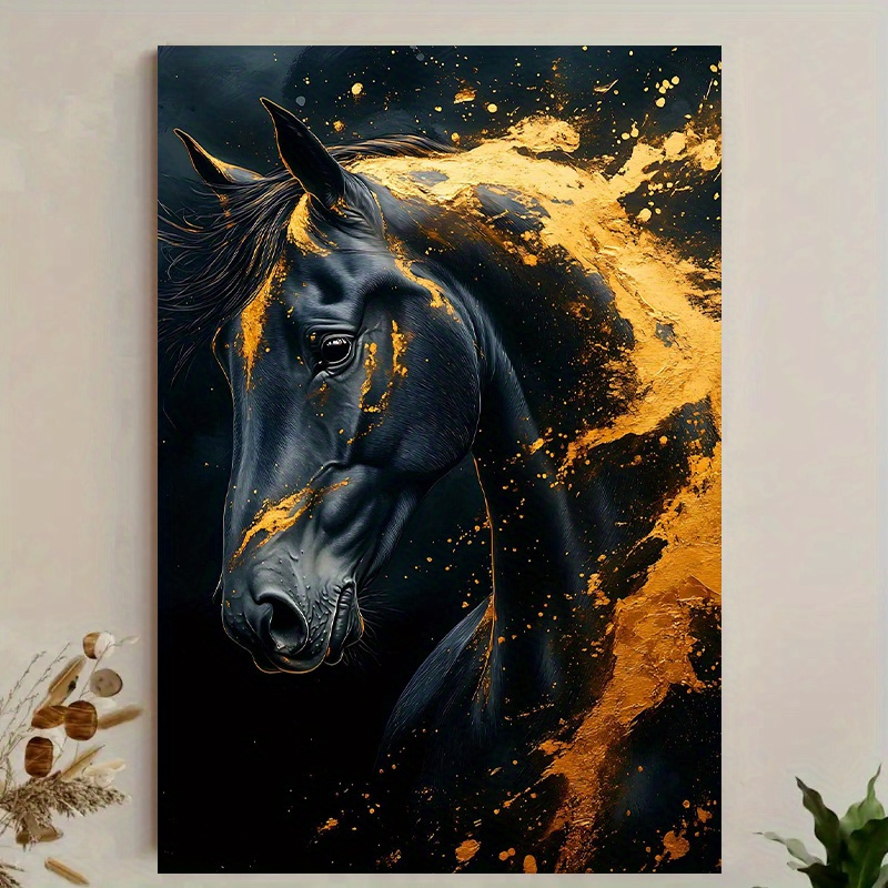 Canvas Wrap Ready - Lienzo elegante de pared de caballo