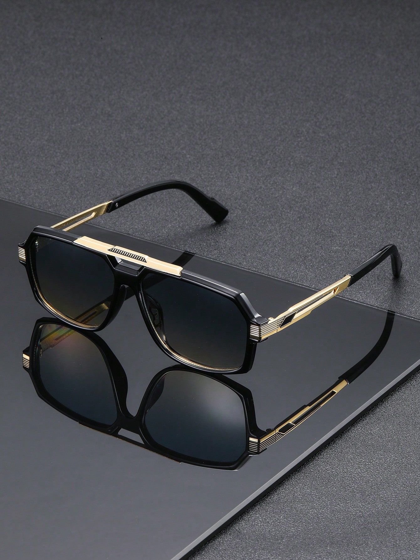 1 par de gafas de sol clásicas - Metal Photo Panel reseña y precio