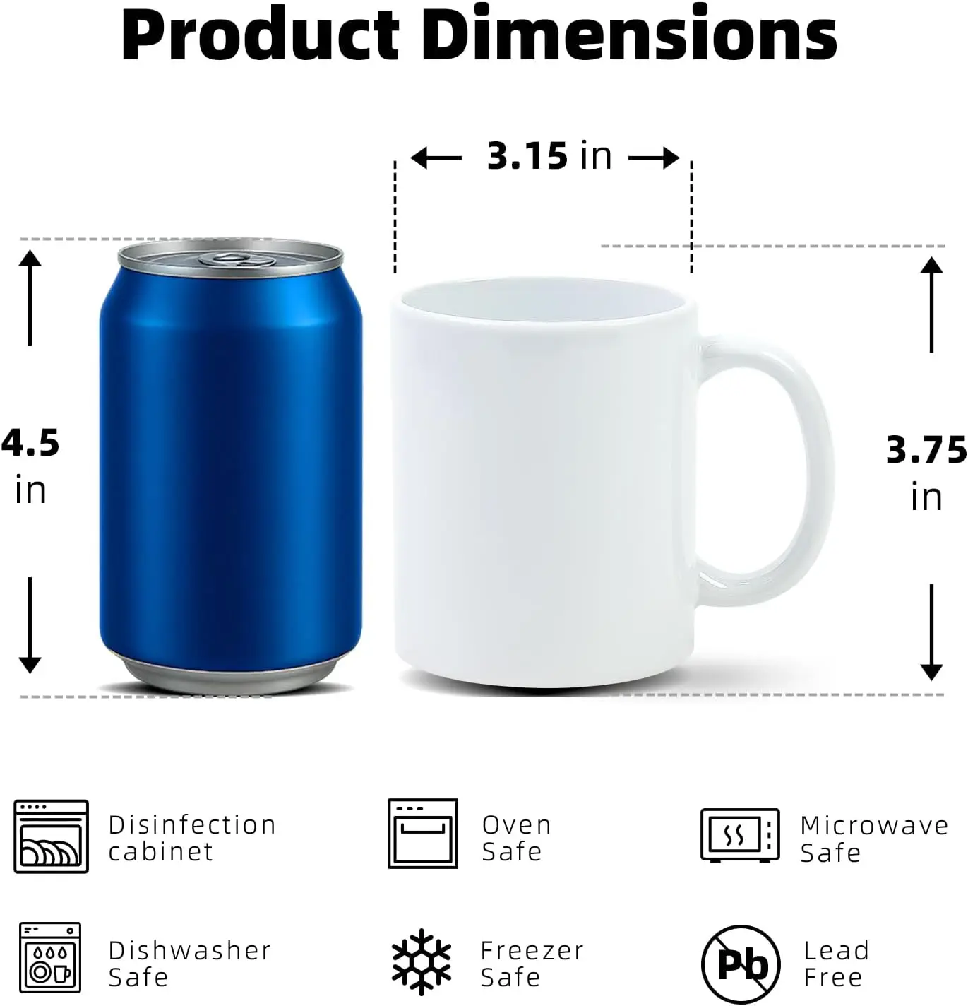 Tazas de sublimación de 11 oz, - Sublimation Mug White reseña y precio