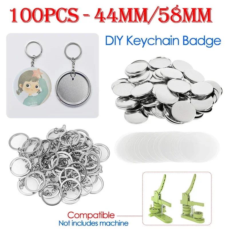 100 Uds. Llaveros de 44mm y 58 - Button Badge Blank reseña y precio