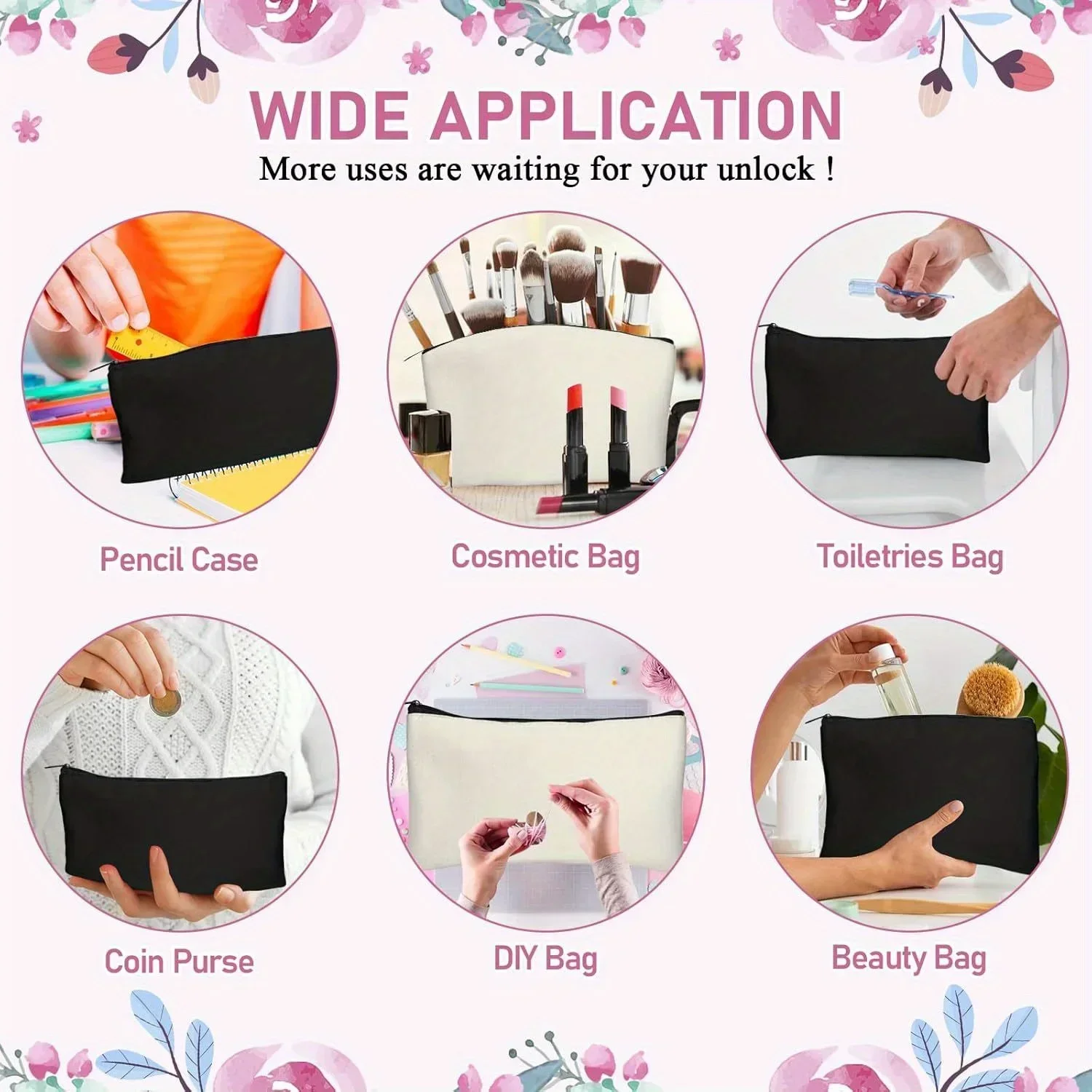 20 bolsas de maquillaje en bla - Tote Bag Sublimation reseña y precio