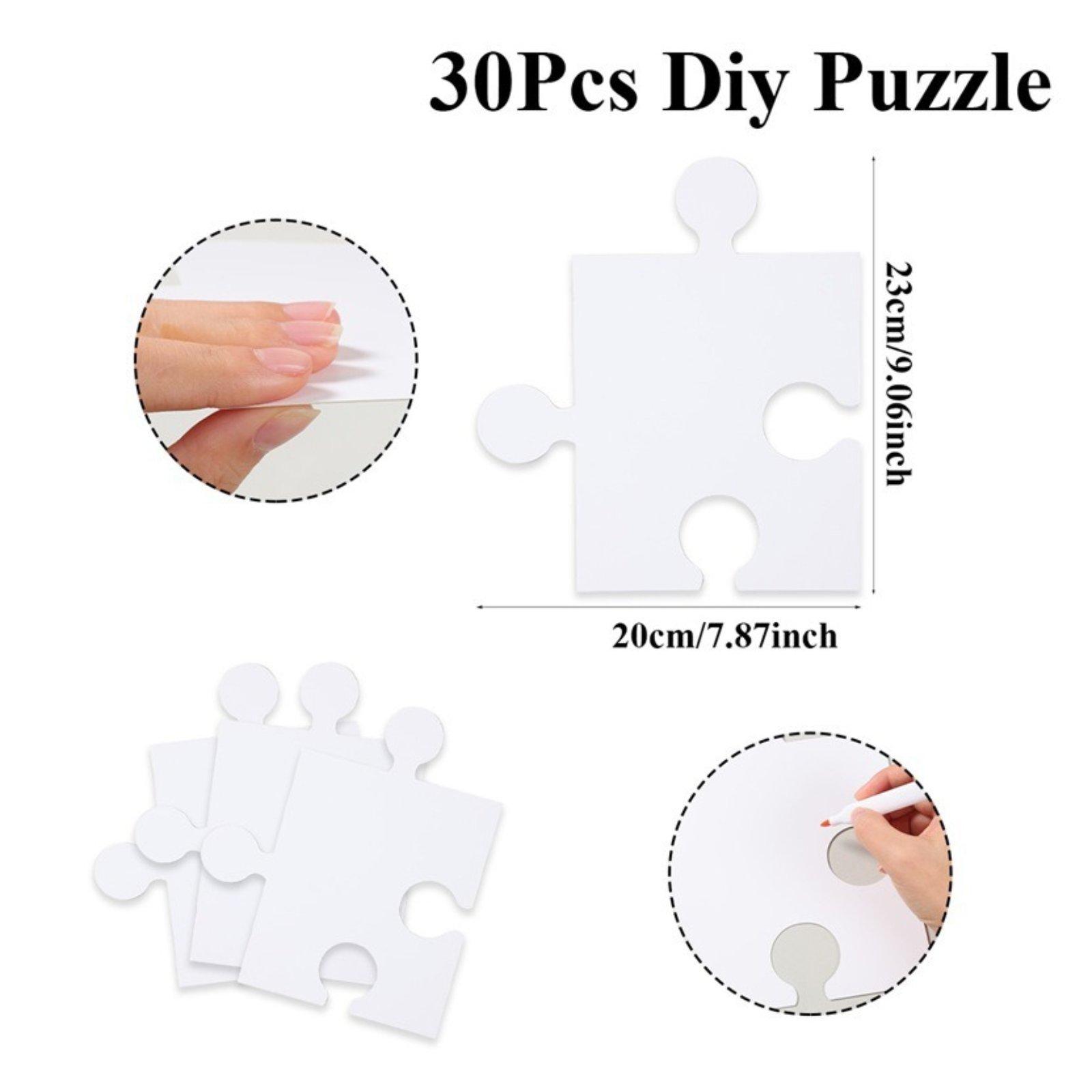 30 Piezas de Rompecabezas en B - Puzzle Blank White reseña y precio