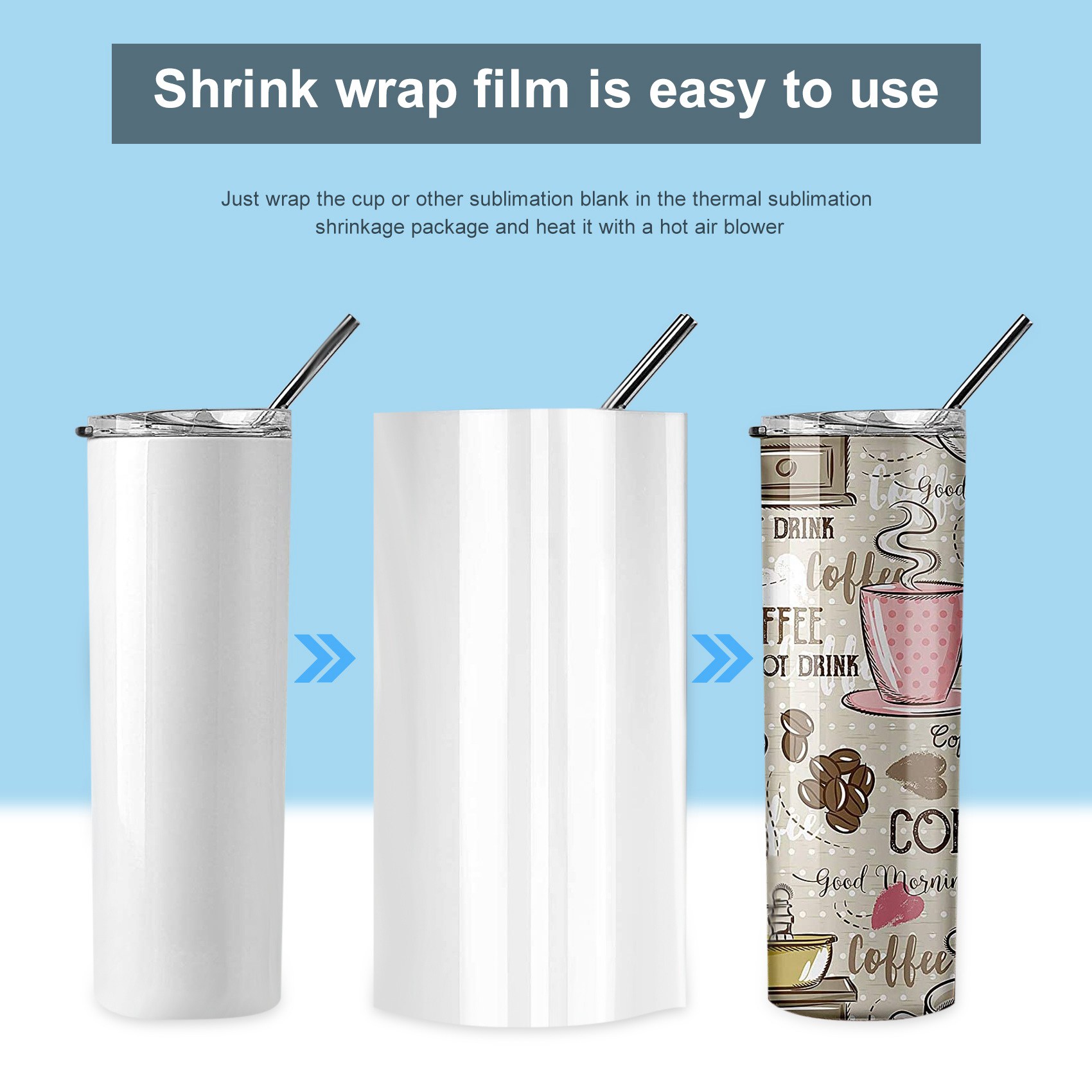 -FTGT 30 Uds película de envol - Sublimation Mug White reseña y precio