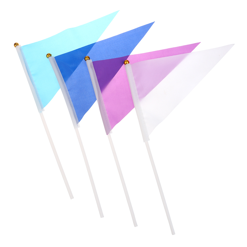 10Pcs Colorful Triangular Flag - Yard Sign Blank reseña y precio