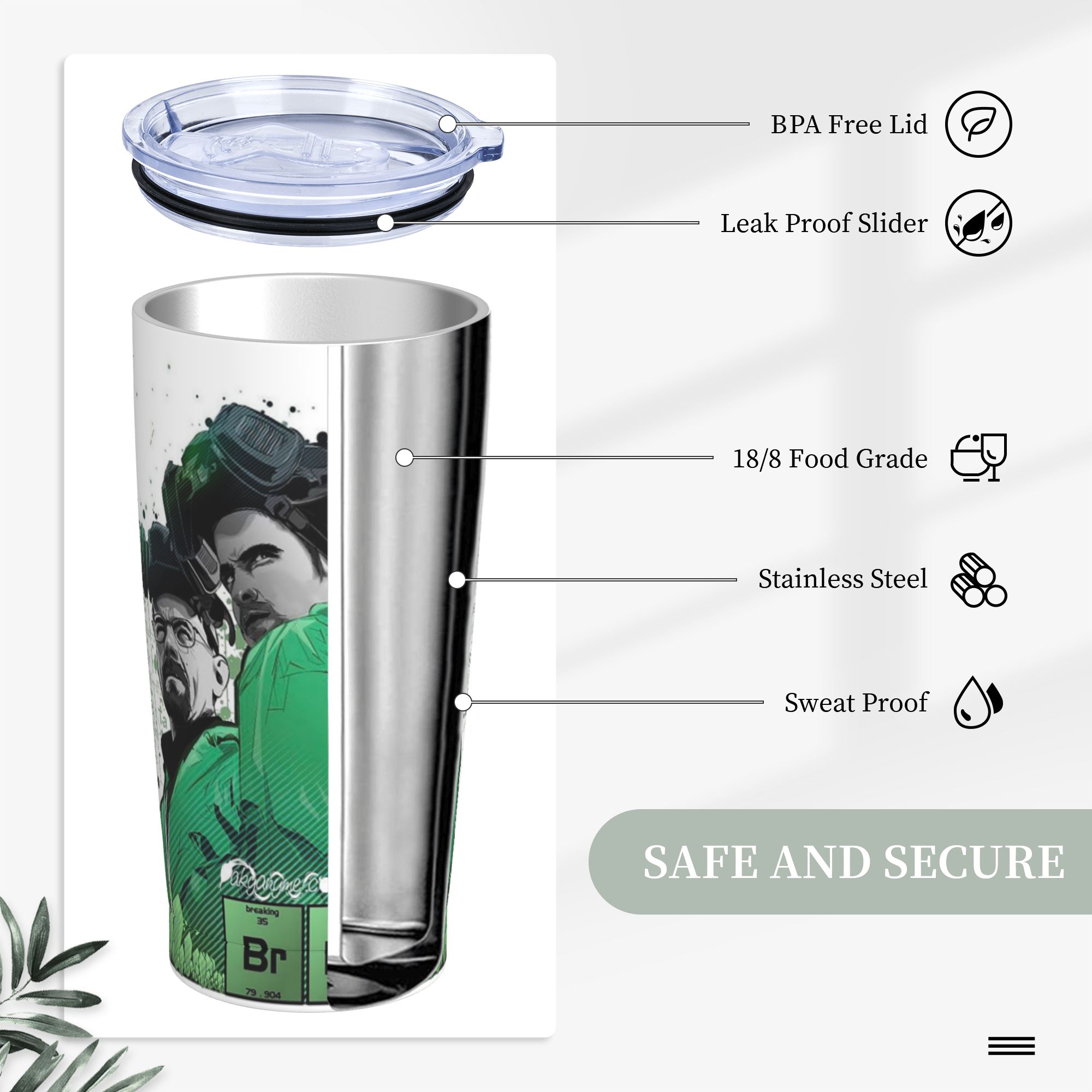 Vaso Térmico Breaking Bad Walt - Tumbler 20Oz White reseña y precio