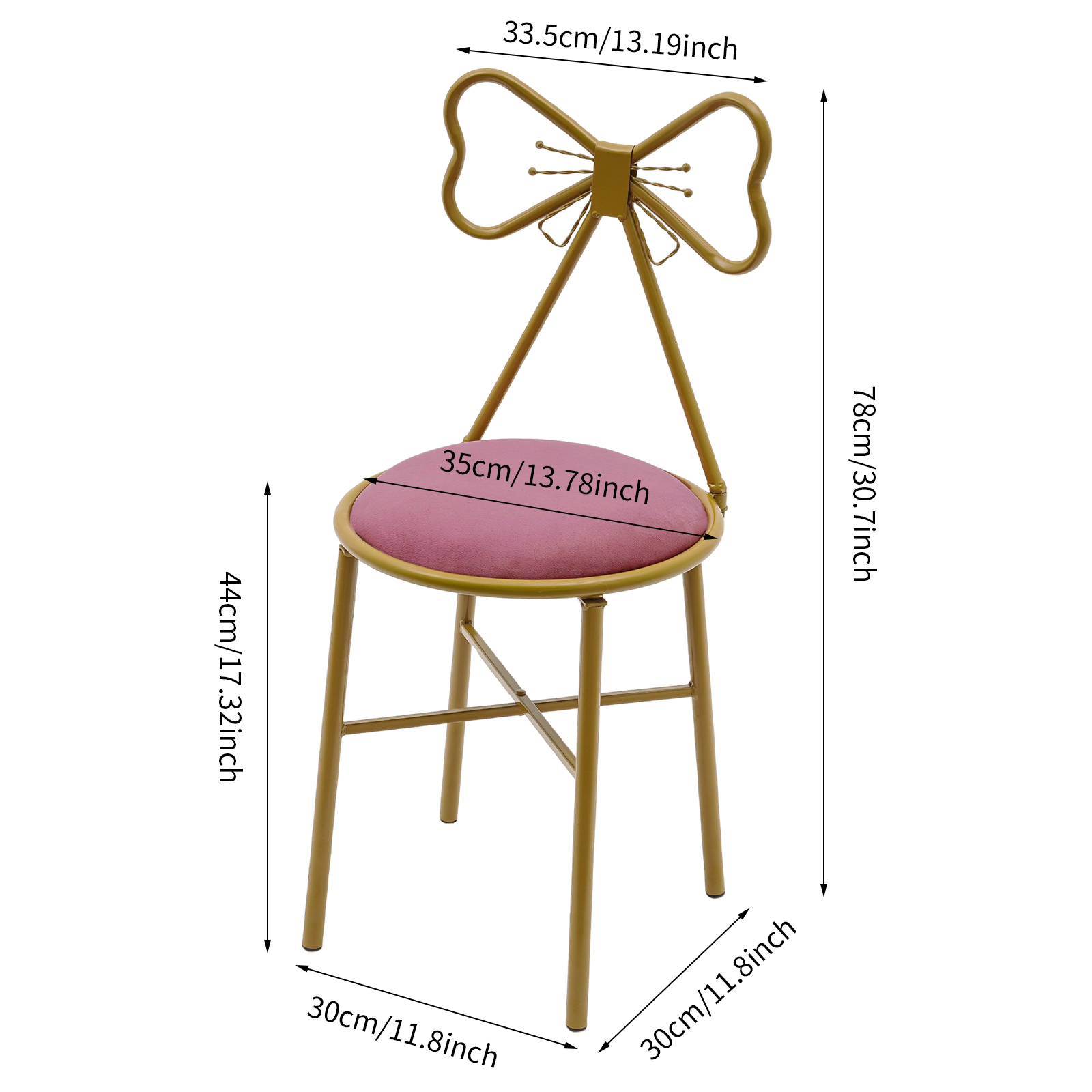 Silla de tocador con respaldo  - Metal Photo Panel reseña y precio